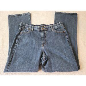 Lee Womens Plus Size 18 High Rise Straight Leg Jeans Dark Wash Stretch SL42E